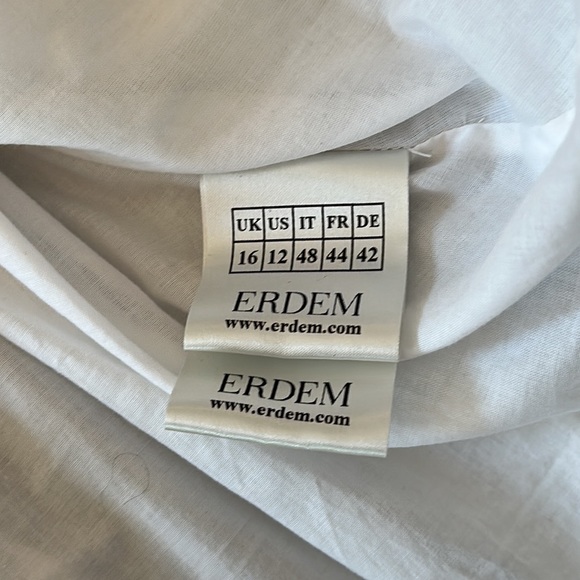 EUC Erdem Lilwen gathered crepon blouse US 12/UK 16 - Picture 8 of 11